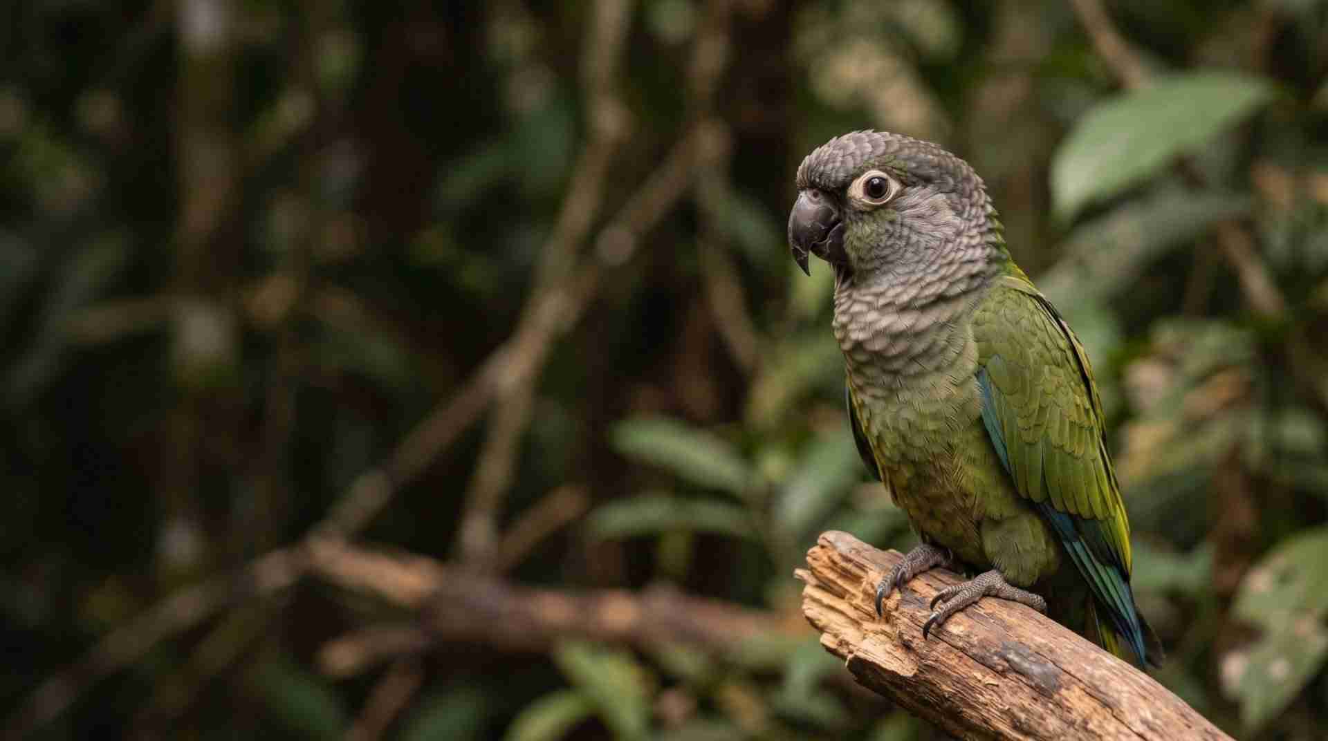 Dusky Conure (Aratinga weddellii) hand-raised parrot at Parrot Bliss in West Palm Beach, Florida