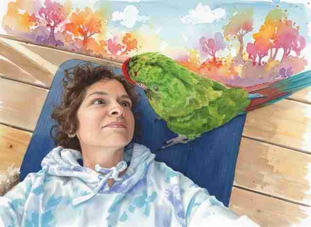 Parrot at the Blissful Sanctuary